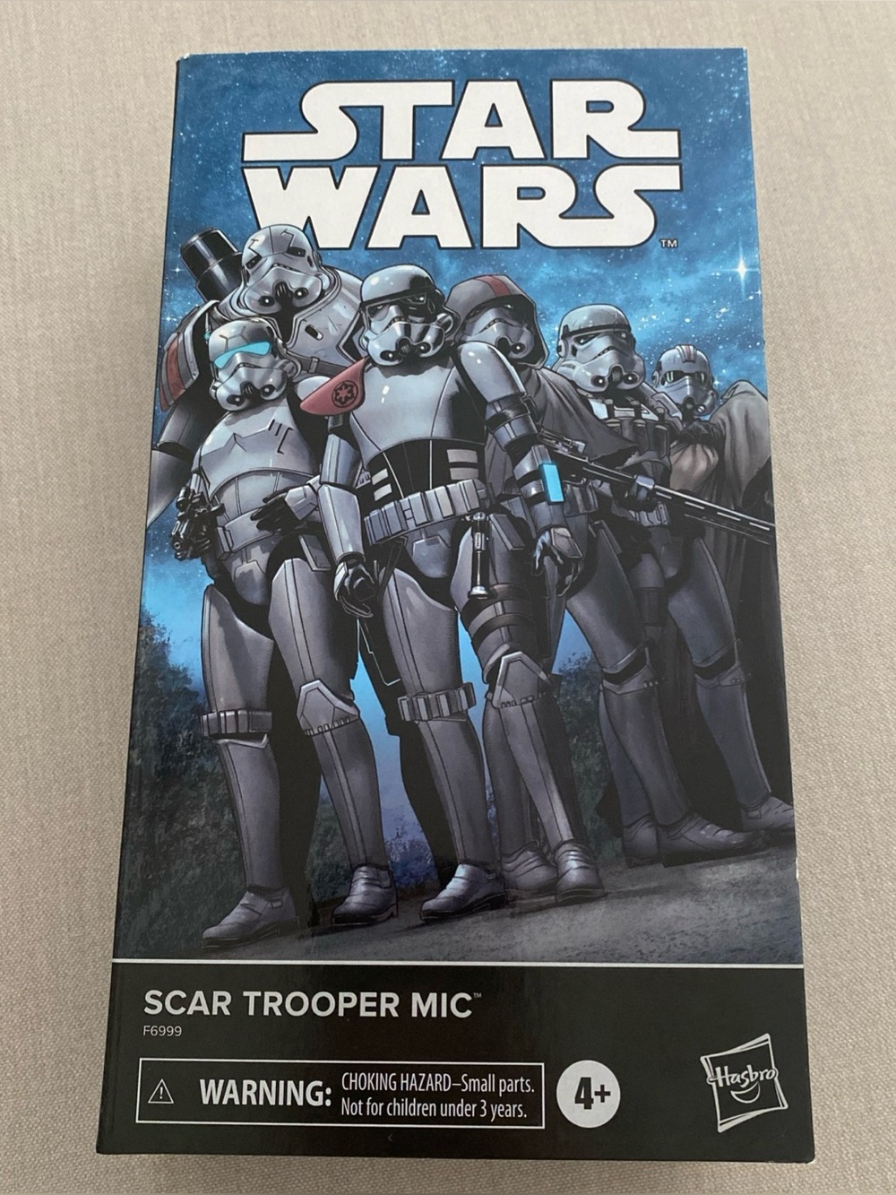 Hasbro Star Wars Black Series 6" Scar Trooper Mic Comic Action Figure In Hand